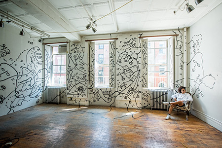 An installation by Shantell Martin, Photographed by Roy Rochlin