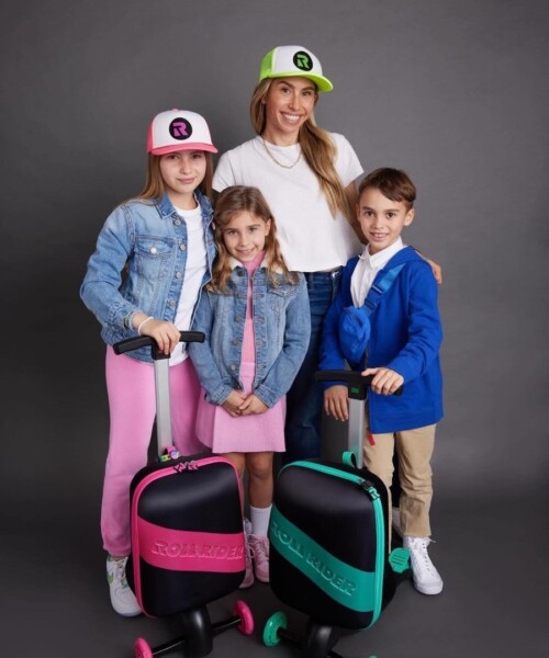 Roll Rider founder Jenny Fleiss and her children