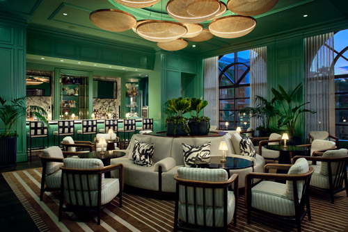 The Silver Palm lounge at the Ritz-Carlton, Grand Cayman