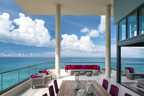 The presidential suite balcony at Kimpton Seafire Resort & Spa