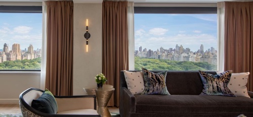 A suite at the JW Marriott Essex House New York