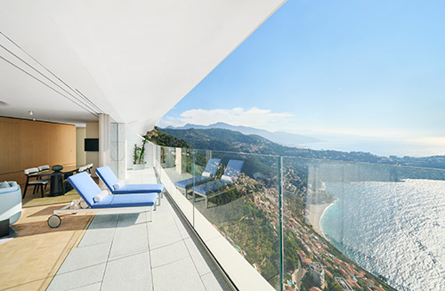 The Panoramic suite terrace at The Maybourne Riviera