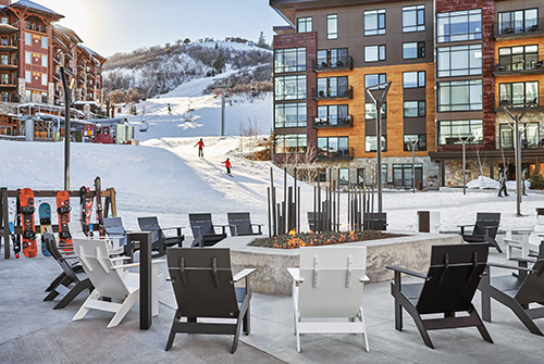 An outdoor firepit at Pendry Park City