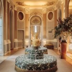 Inside a historic 19th-century mansion, surrounded by lush gardens, in the heart of Madrid