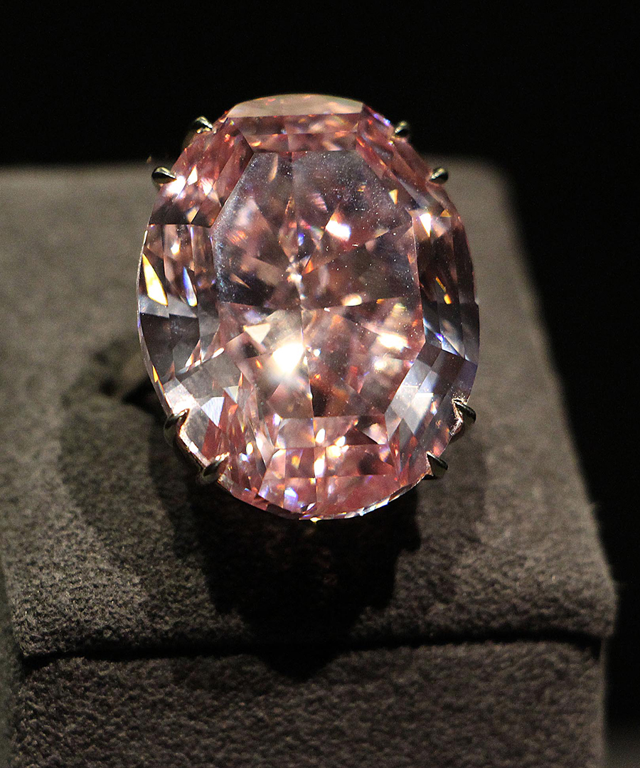 Кольцо розовая звезда бриллиант