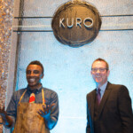 Chefs Marcus Samuelsson and Alex Q. Becker prepared a five-course dinner for guests, including Chopped host Ted Allen, at Kuro