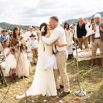 The gorgeous couple tied the knot in an intimate outdoor ceremony in Montana