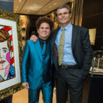 Best Buddies founder Anthony Shriver and Neo-pop artist Romero Britto celebrated the auction of his newest piece