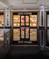 The newly designed boutique offers onsite customization of stunning Louis Vuitton leather items