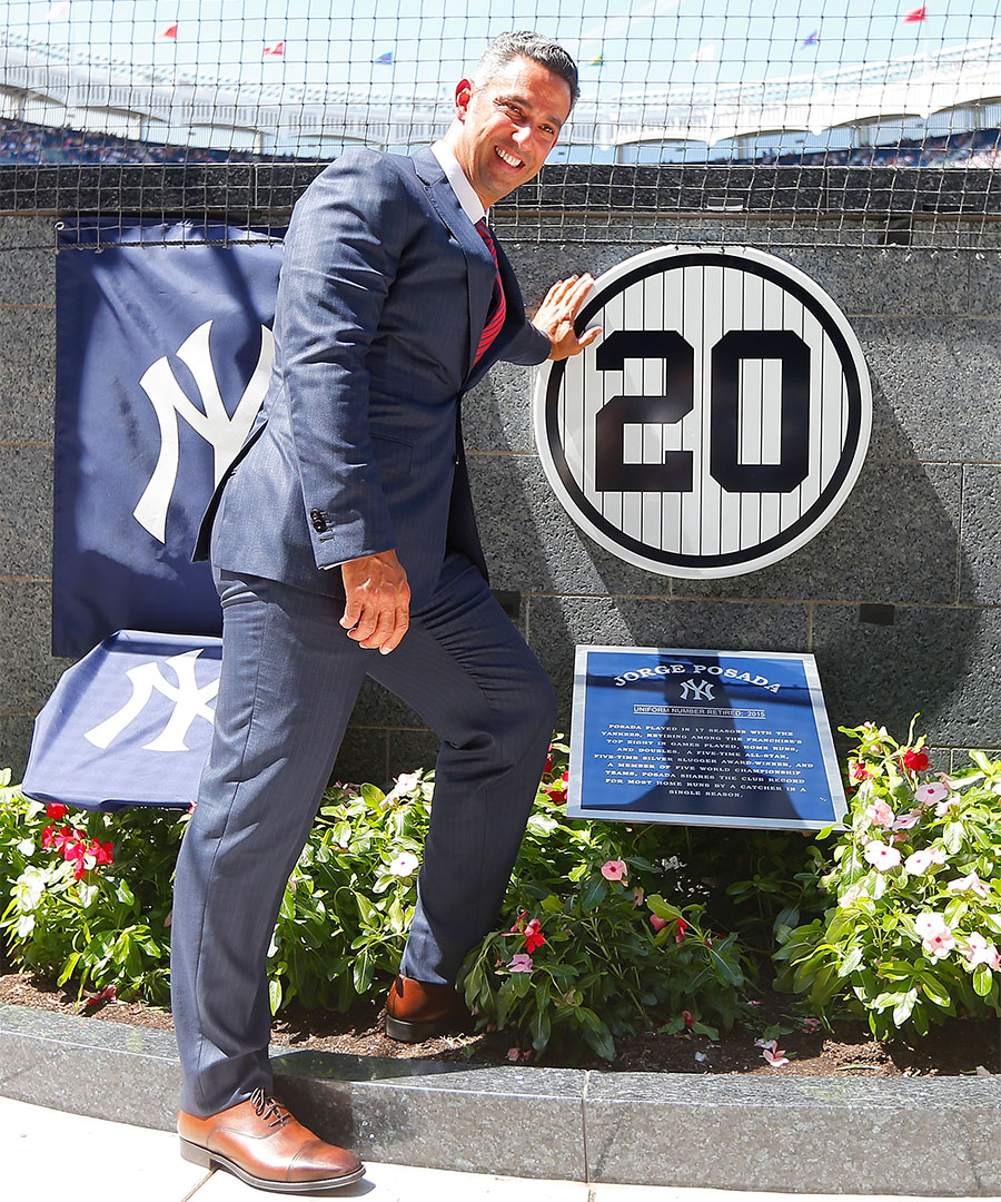 Jorge Posada New York Yankees Jersey Number Kit, Authentic Home