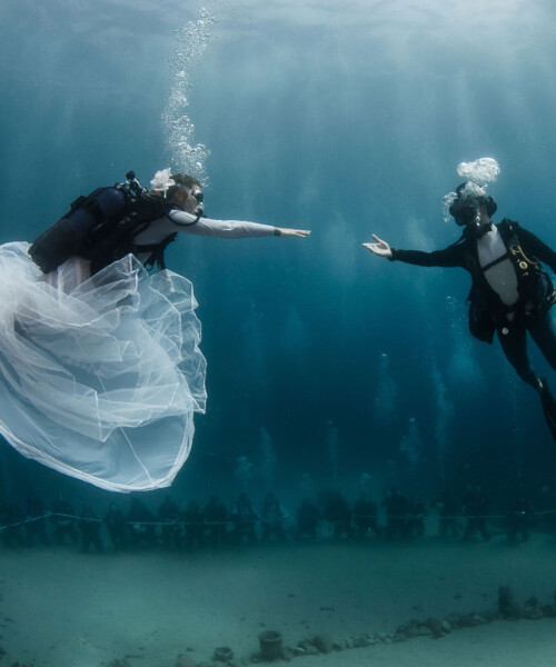 An Underwater Wedding Ceremony