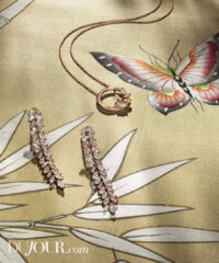 We Love High Jewelry Backed by Bespoke Wallpaper from De Gournay