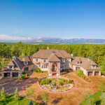 This property is situated on more than 45-acres and showcasing dramatic views of Pikes Peak