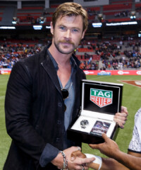 Chris Hemsworth Times Rugby Tournament with TAG Heuer