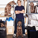 An exclusive look at the artist's studio, where his Weimaraners rule the roost