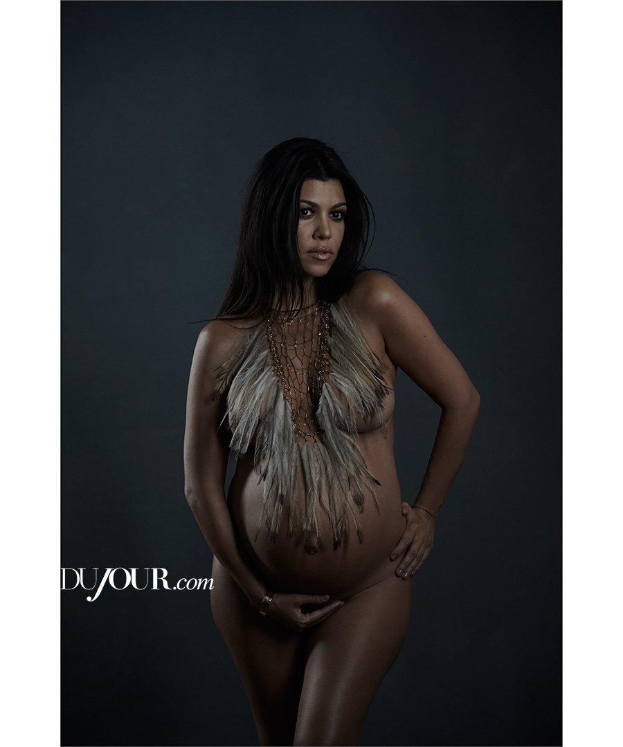 Trendy Naked - Kourtney Kardashian Poses for Naked Pictures While Pregnant â€“ DuJour